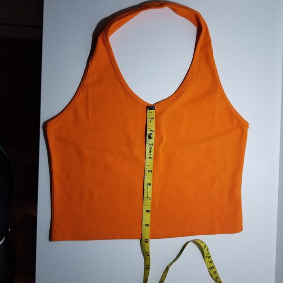 Set of two Women's Halter V Neck Sleeveless Backless Basic Crop Tops Size XXL - Picture 4 of 9